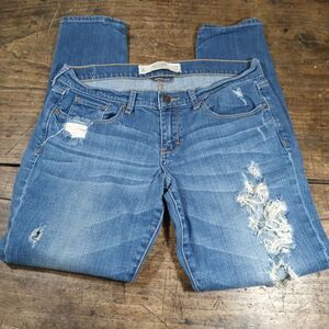 Abercrombie & Fitch Womens 28 6S Jeans Skinny Perfect Stretch Distressed L29